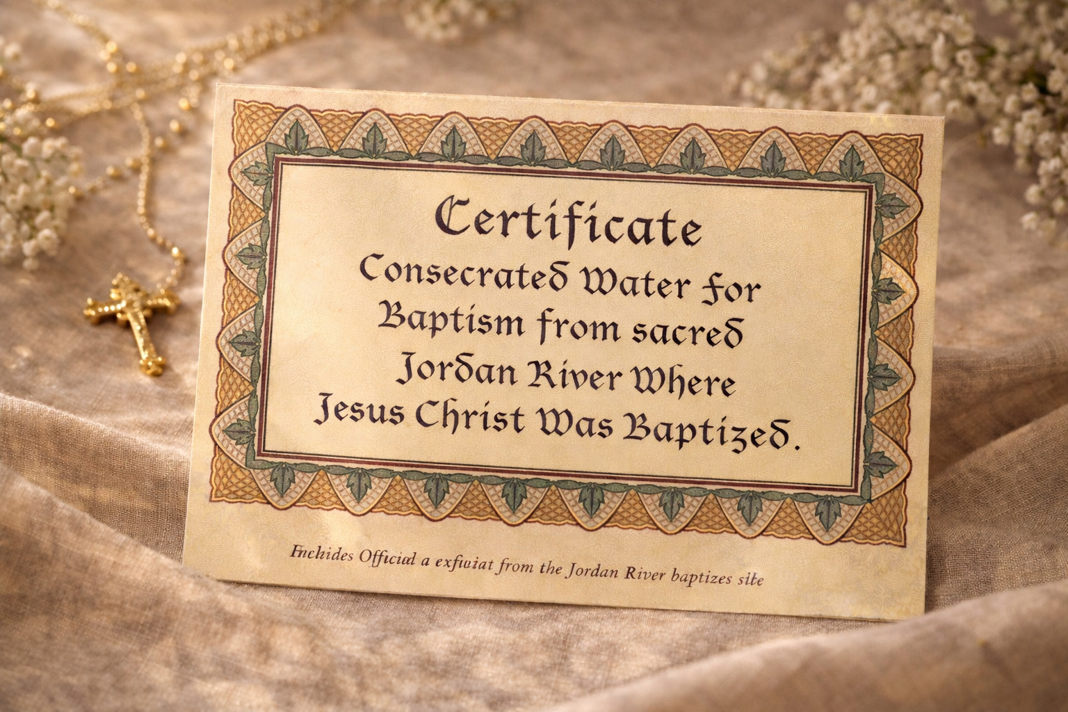 Jordan River Holy Water – Baptism Blessing Gift Set