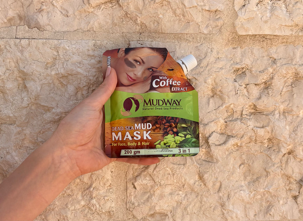 MudWay Dead Sea Mud Mask with Coffee Extract 3-in-1 for Face, Body & Hair (200g)