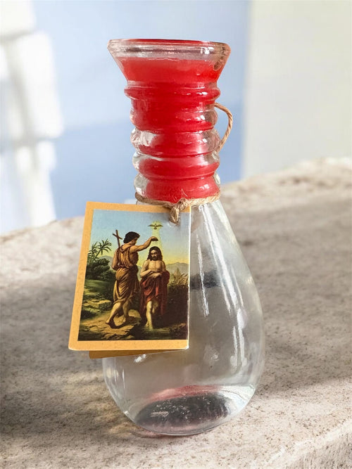 Jordan River Holy Water Glass Bottle with Certificate  From Jesus Baptism Site