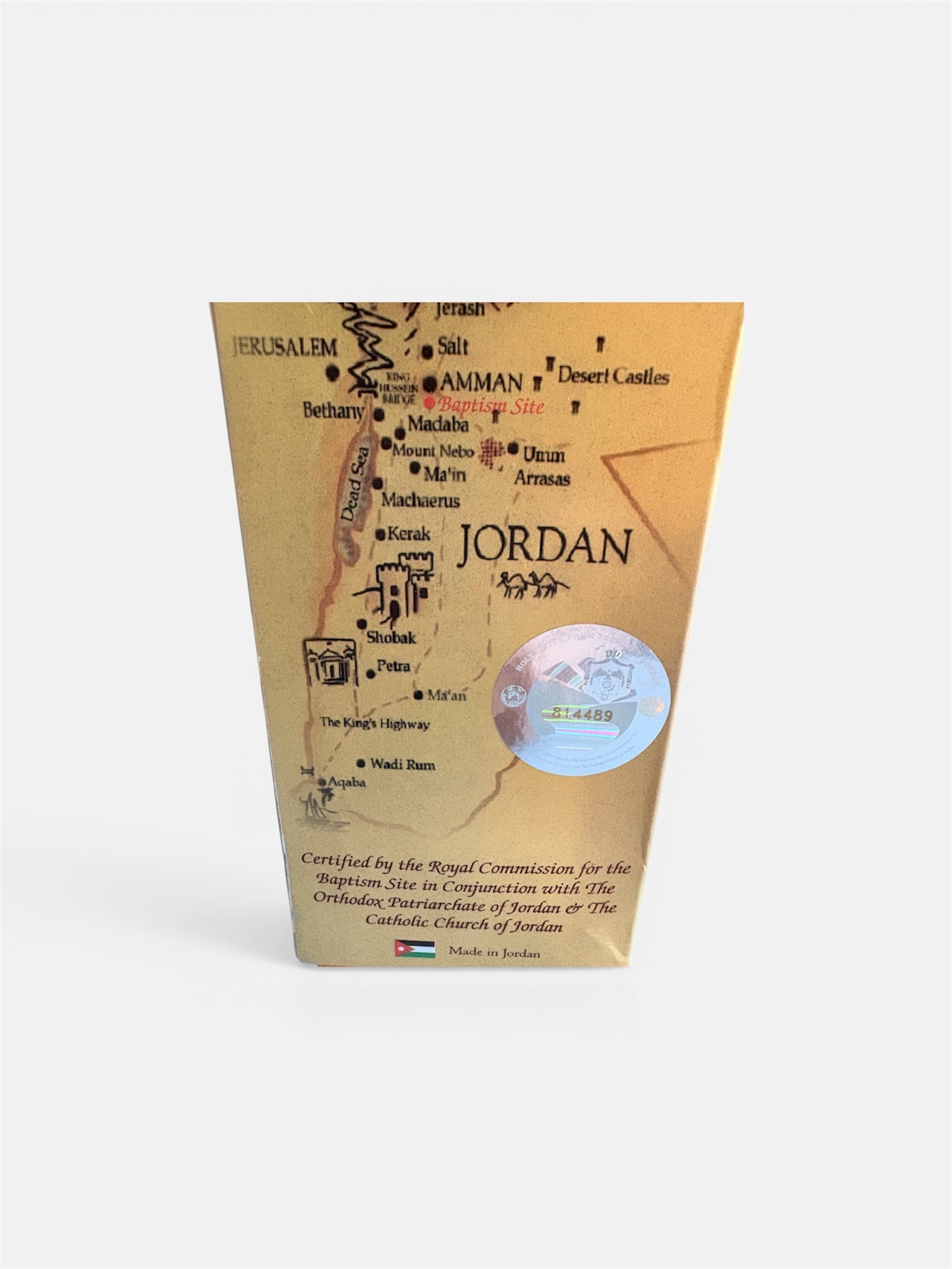 Jordan River Holy Water Glass Bottle with Certificate  From Jesus Baptism Site